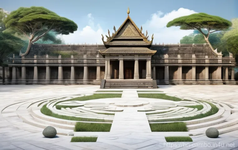 캄보디아 태국 국경 분쟁 - **"Borderland Harmony: Life Near Preah Vihear"**
    A vibrant, peaceful scene featuring local Cambo...